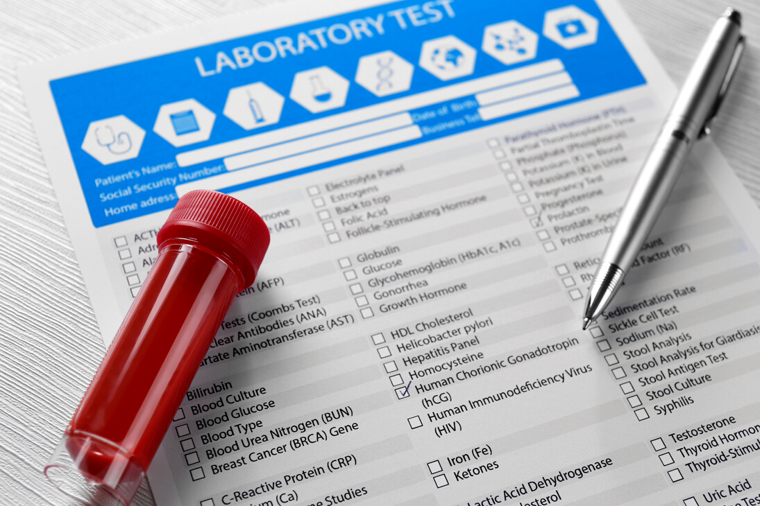 Medical Report with Analysis Close-up